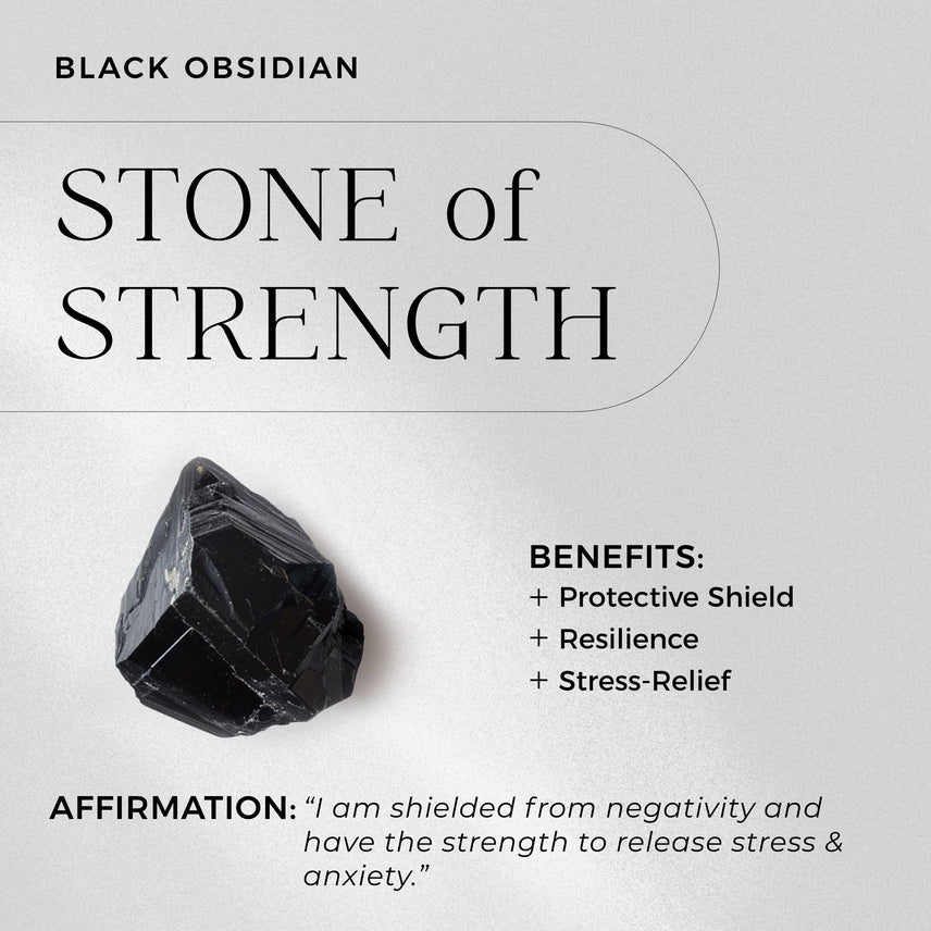 Black Obsidian Flow Ring & Black Onyx Stardust Band