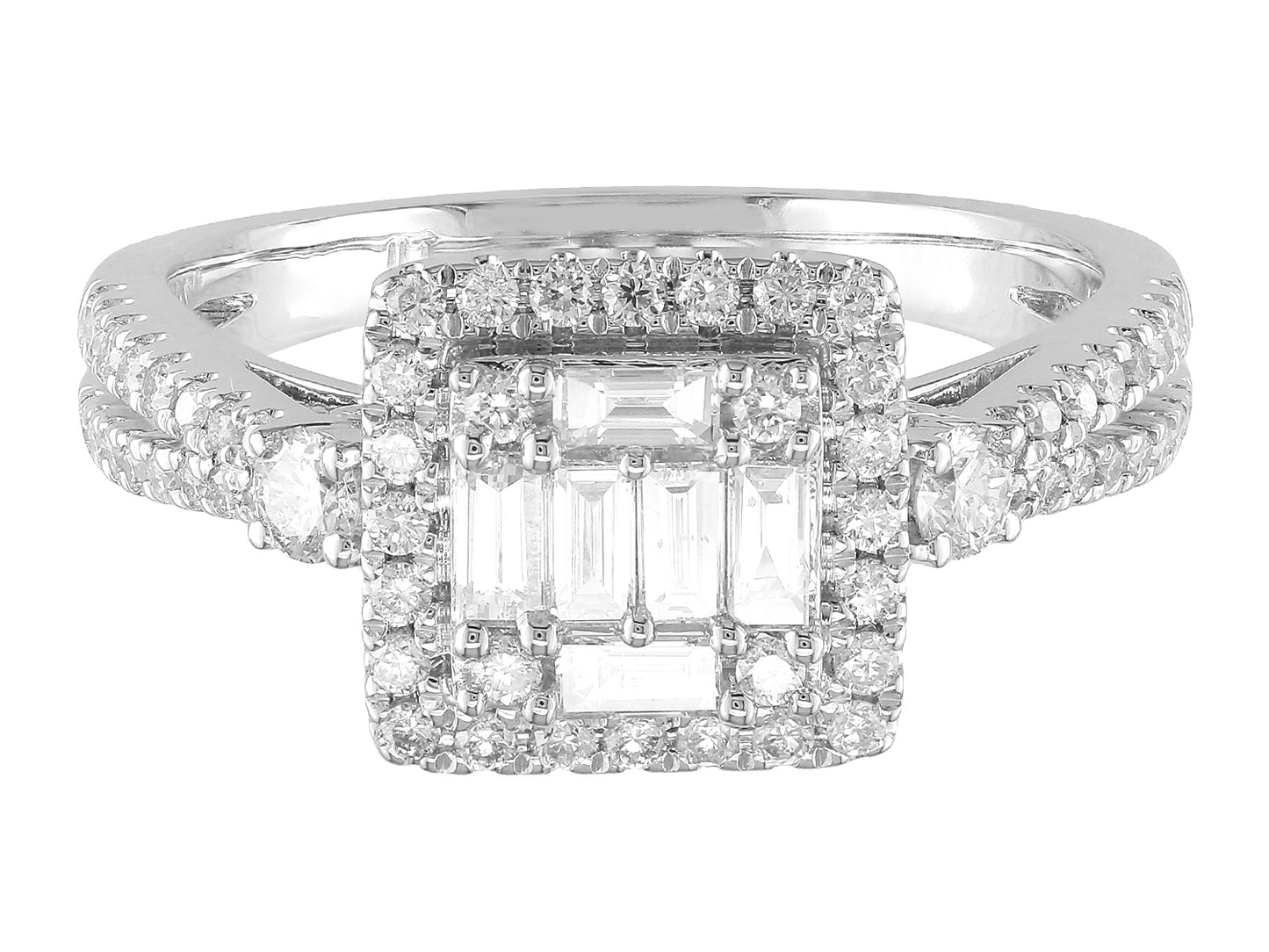 14K White Gold Diamond Ring